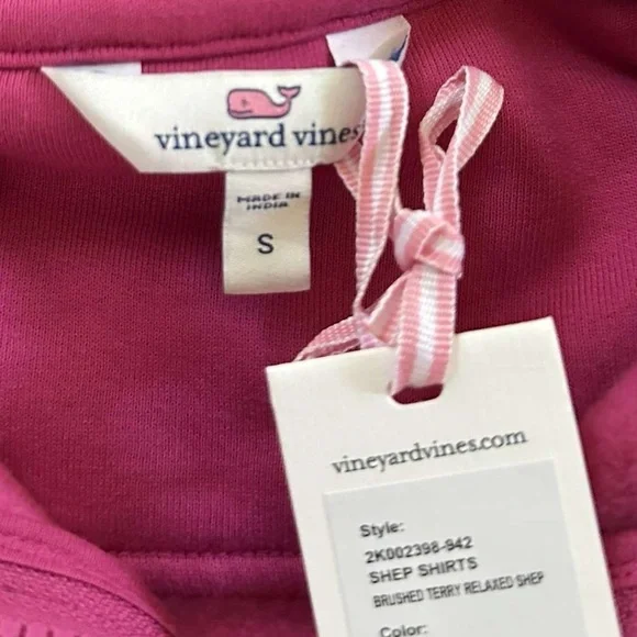 Vinyard Vines-Surf Terry Shep Shirt-size Small-berry relaxed fit-NWT - Picture 3 of 9